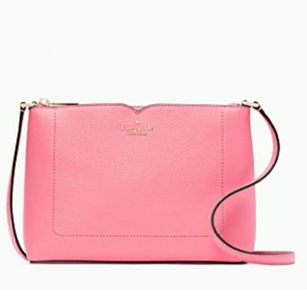 NWT KATE SPADE ♠️ NEW YORK HARLOW CROSSBODY BAG 🥰🥰BRIGHT BLUSH - Picture 7 of 9